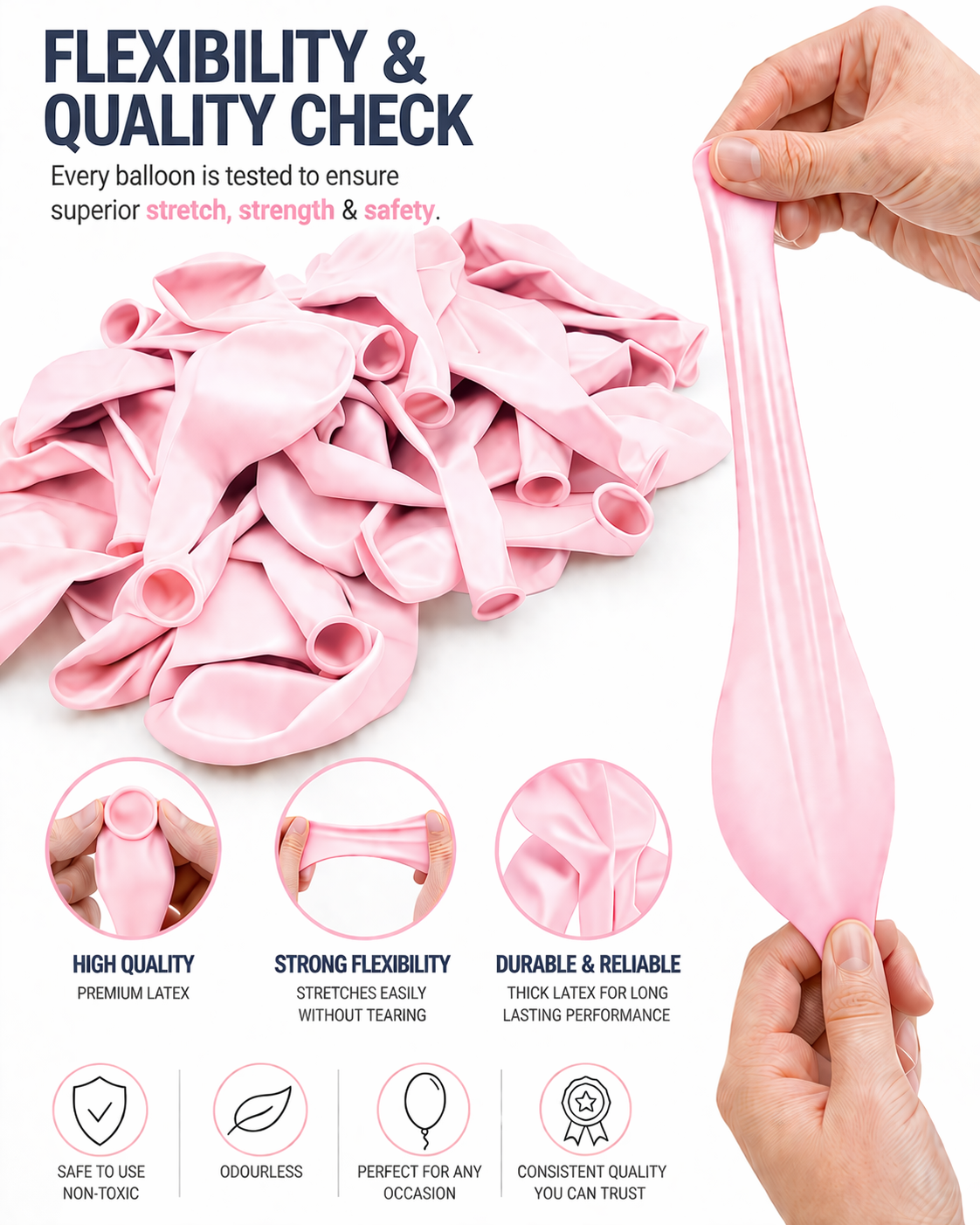 FUNPRO  Pink Pastel Balloons Jar (25 Pcs)