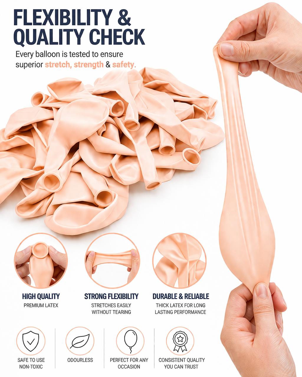 FUNPRO  Peach Pastel Balloons Jar (25 Pcs)