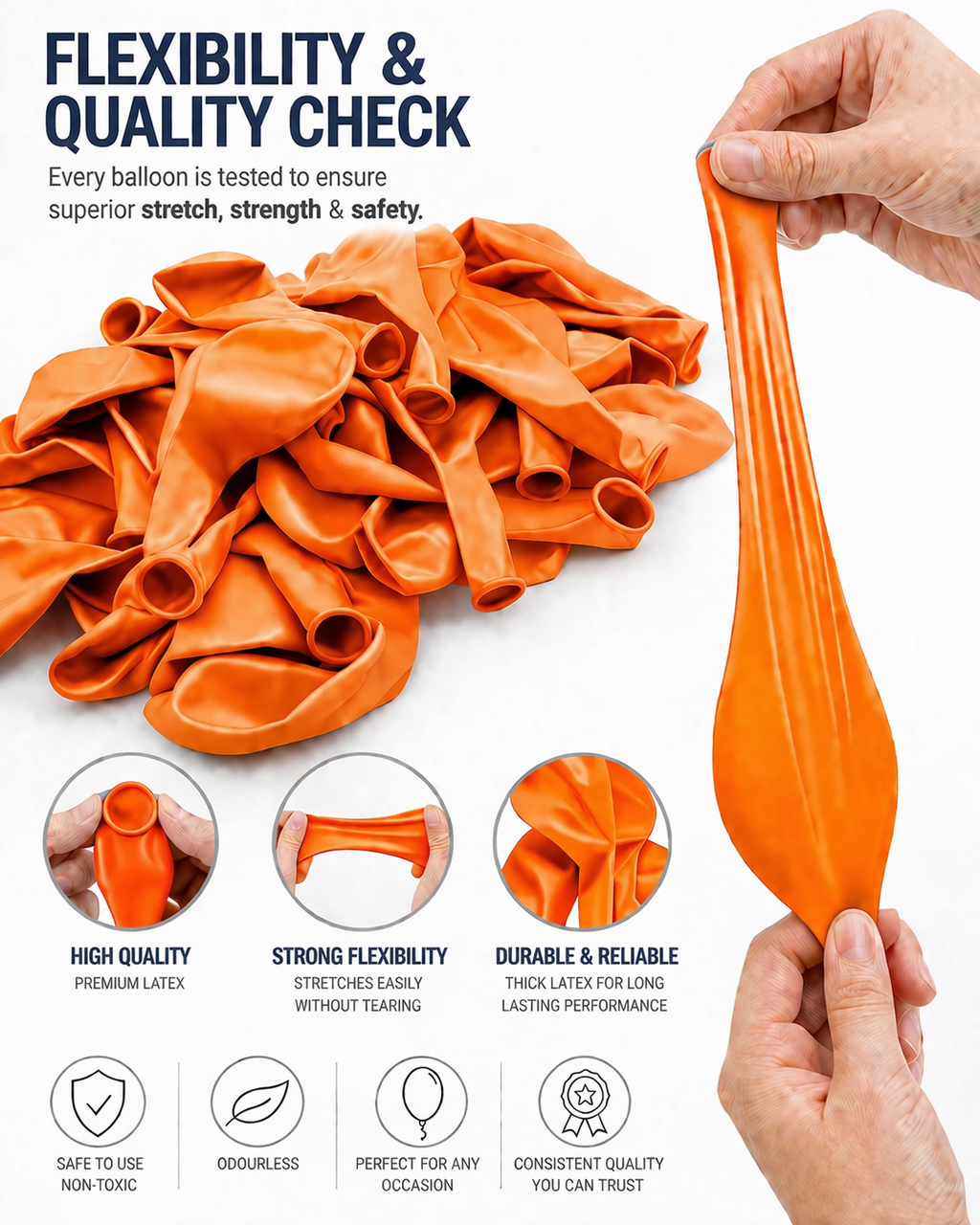 FUNPRO  Orange Poppyy Balloons Jar (25 Pcs)