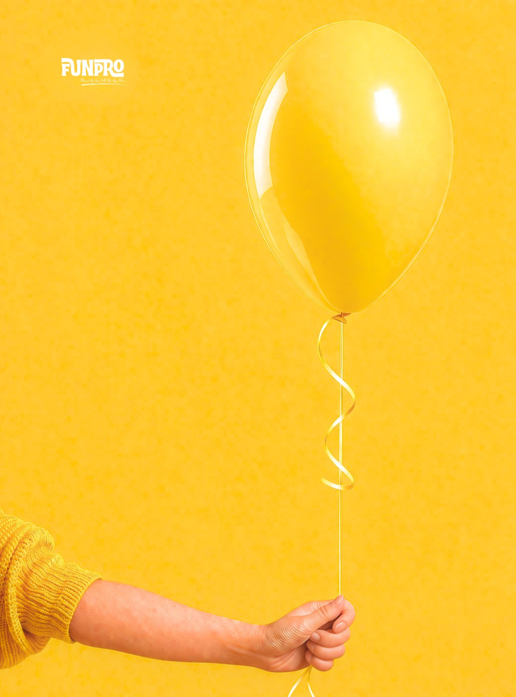 FUNPRO  Yellow Poppyy Balloons Jar (25 Pcs)
