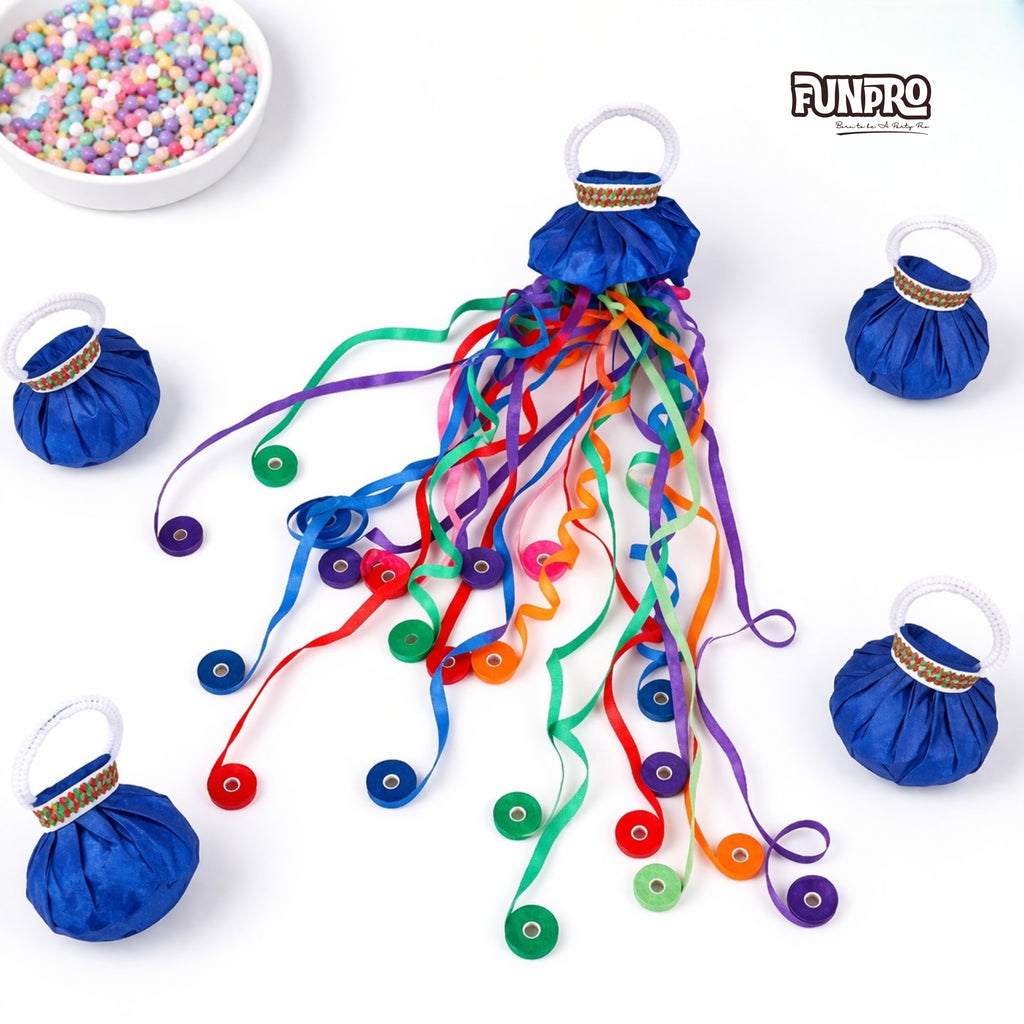Pop Vibe Bag 💥 | Confetti Throw Party Popper | Pack of 5 pcs | Kids Birthday Return Gift | Fun Celebration Toy