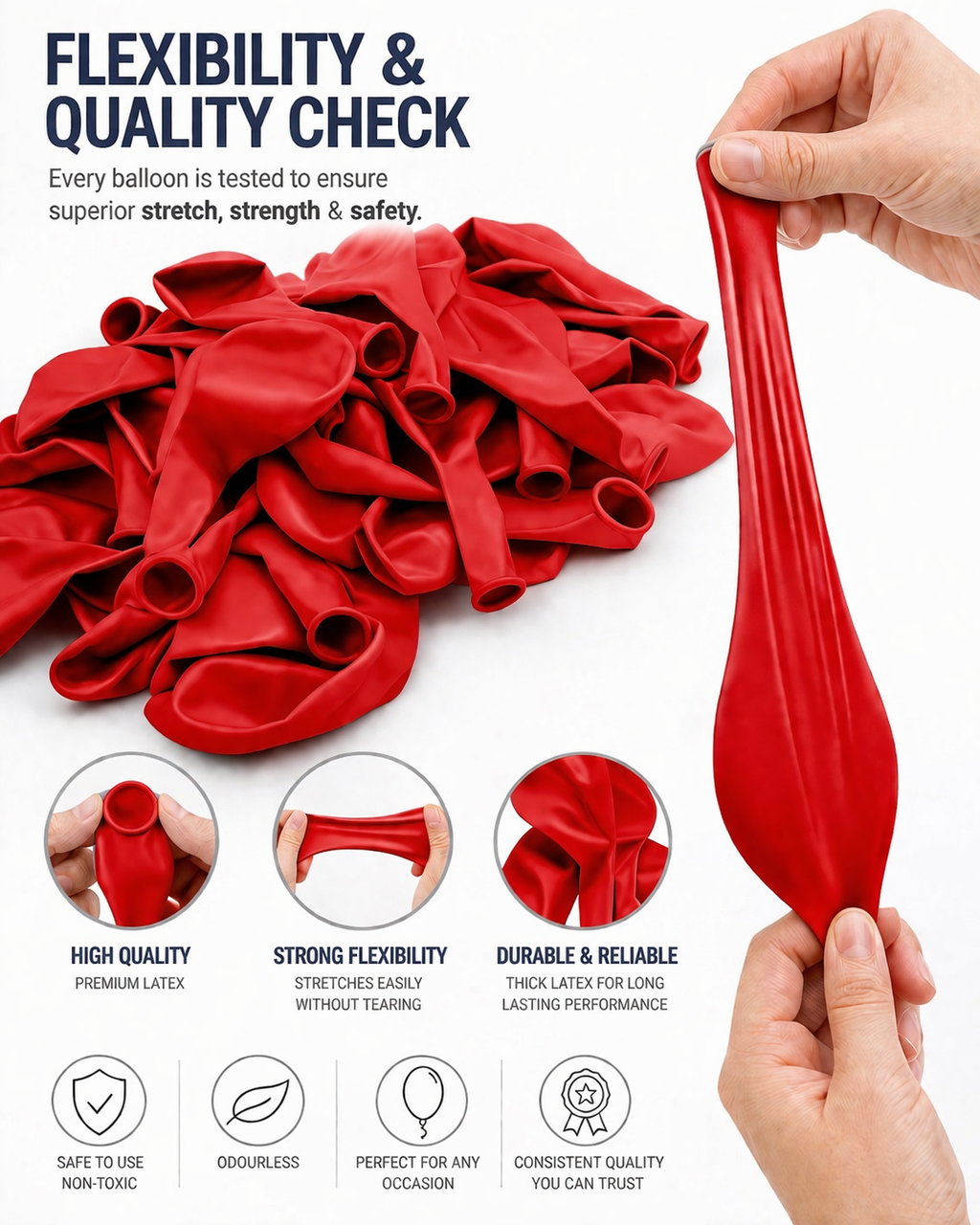 FUNPRO  Red Poppyy Balloons Jar (25 Pcs)