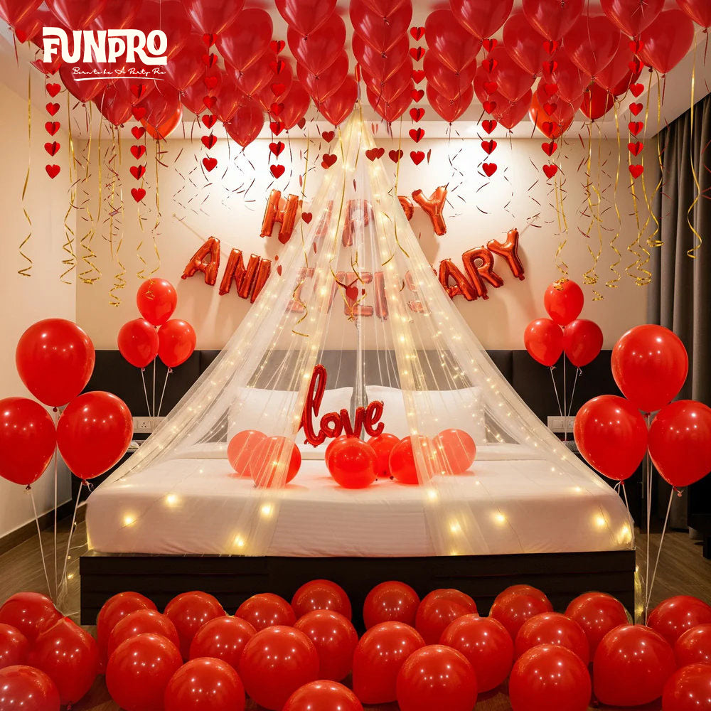 Romantic Canopy Anniversary Decor