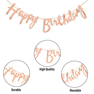 Rose Gold Birthday Decoration Kit – 42 Pcs