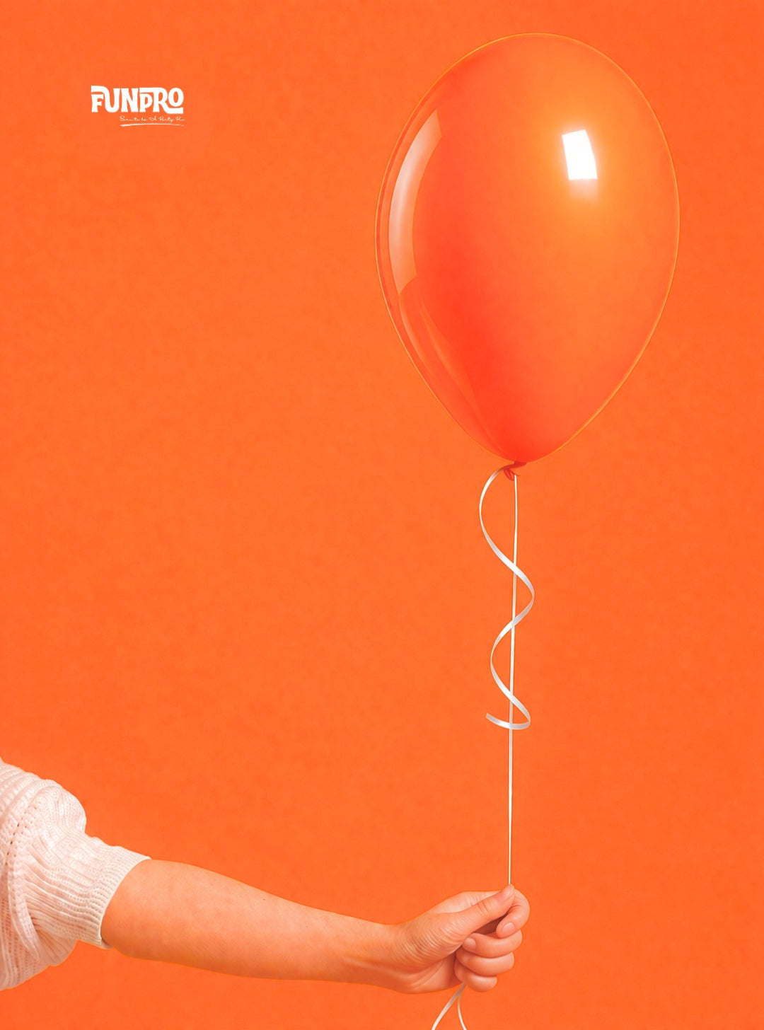 FUNPRO  Orange Poppyy Balloons Jar (25 Pcs)