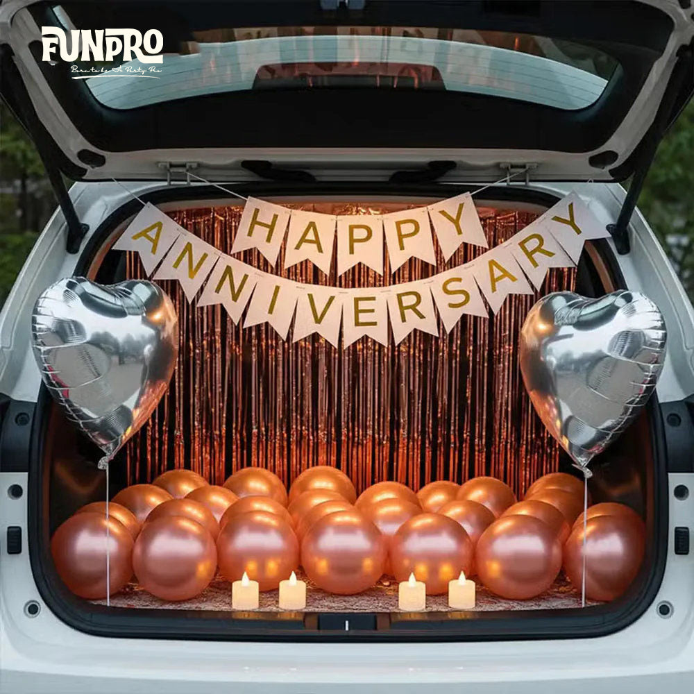 Romantic Rose Gold Car Boot Decor Service