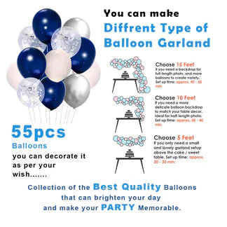 Blue Birthday Decoration Set - Pack of 62
