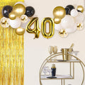40th Birthday Decoration Kit – 27 Pcs (Foil & Latex)