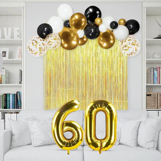 60th Birthday Decoration Items- 27 Pcs