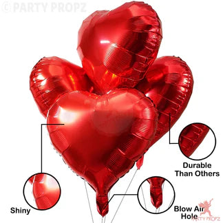 Valentines Day Decoration Items - Pack of 5 Valentines Balloons