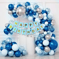 Blue Birthday Decoration Kit for Boys – 52 Pcs Banner & Balloons