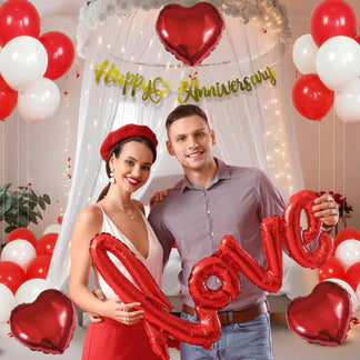 Happy Anniversary Decoration Items - 61 pcs Canopy Tent Decoration for Anniversary