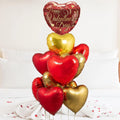 Valentine Heart Shape Balloons - 11pcs