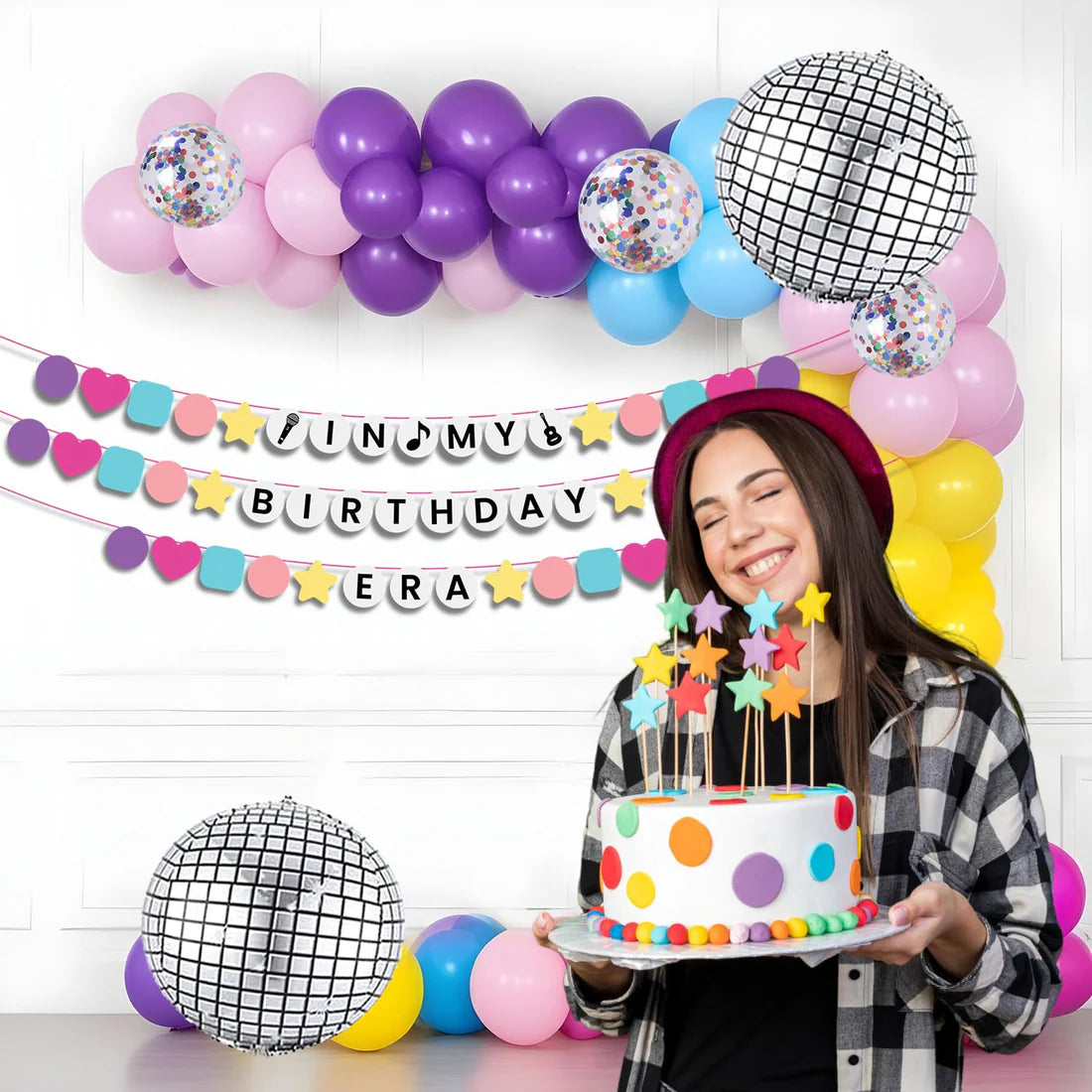 "In My Birthday Era – 70 Pcs Pastel Birthday Decoration Kit for Girls "