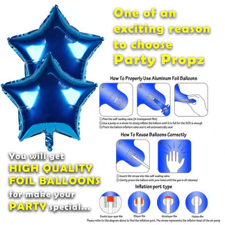 Blue Birthday Decoration Set - Pack of 62