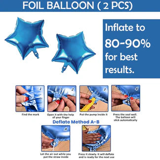 13th Birthday Decoration Kit for Boys & Girls - 42 Pcs, Blue Decoration Kit with Confetti Balloons
