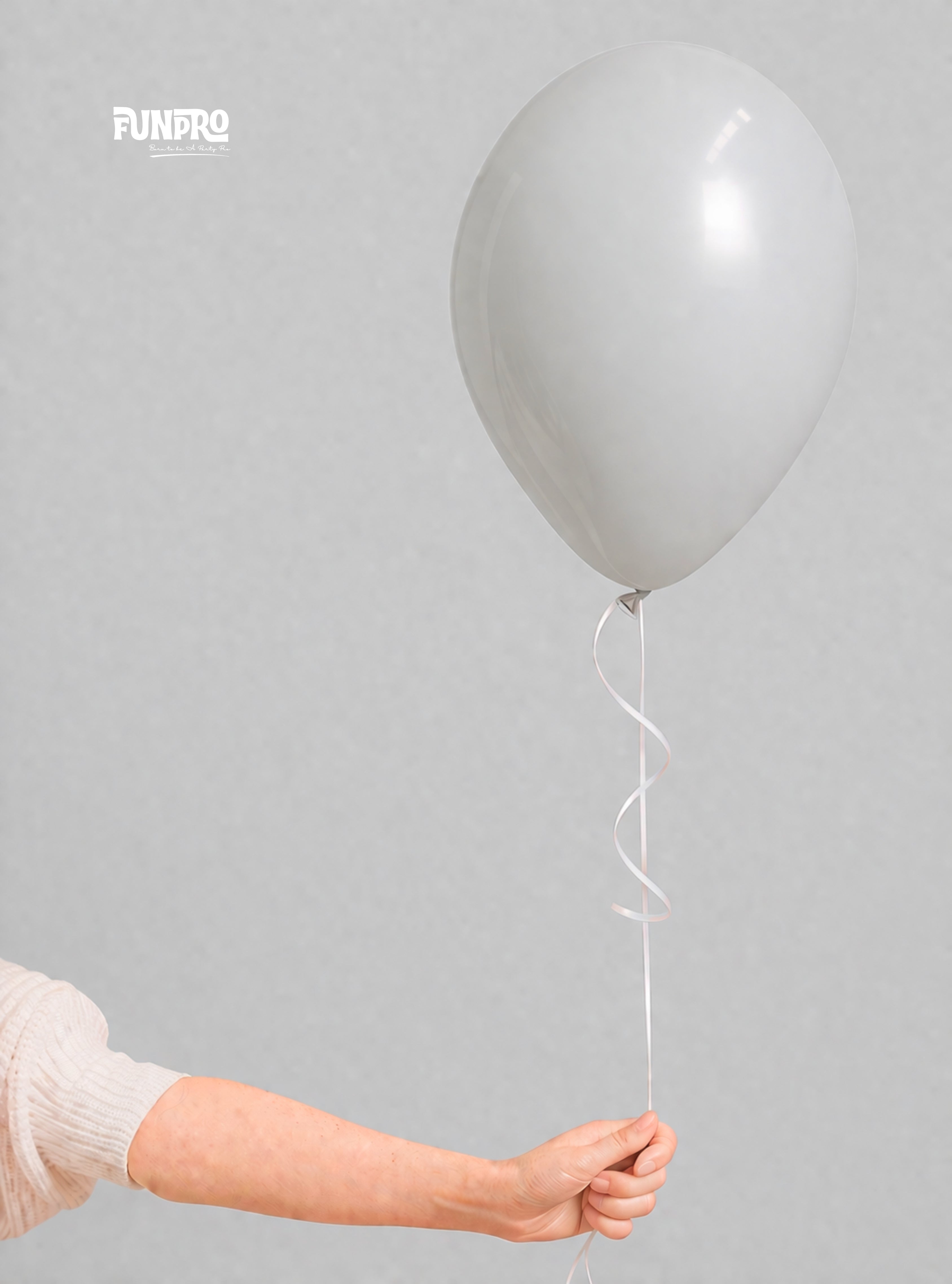 FUNPRO  Grey Pastel Balloons Jar (25 Pcs)