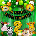 2nd Birthday Decoration Items For Boys-Set Of 52 Pcs Jungle Theme