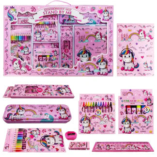 Unicorn Stationery Set for Girls – 41 Pcs Cute School & Return Gift Kit