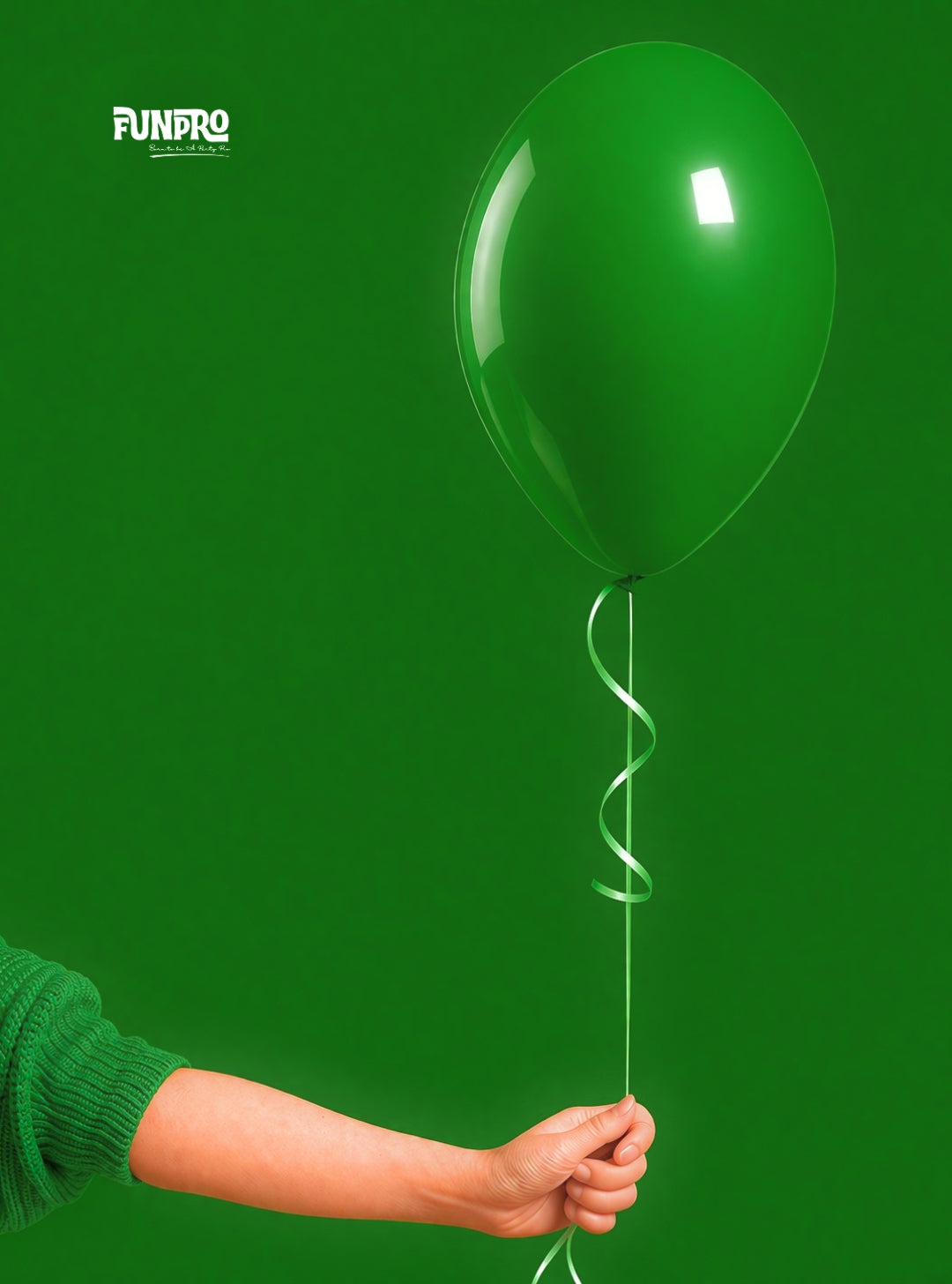 FUNPRO  Green Poppyy Balloons Jar (25 Pcs)