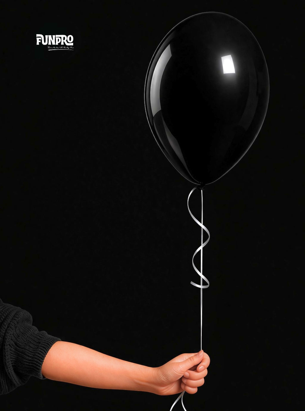 FUNPRO  Black Poppyy Balloons Jar (25 Pcs)