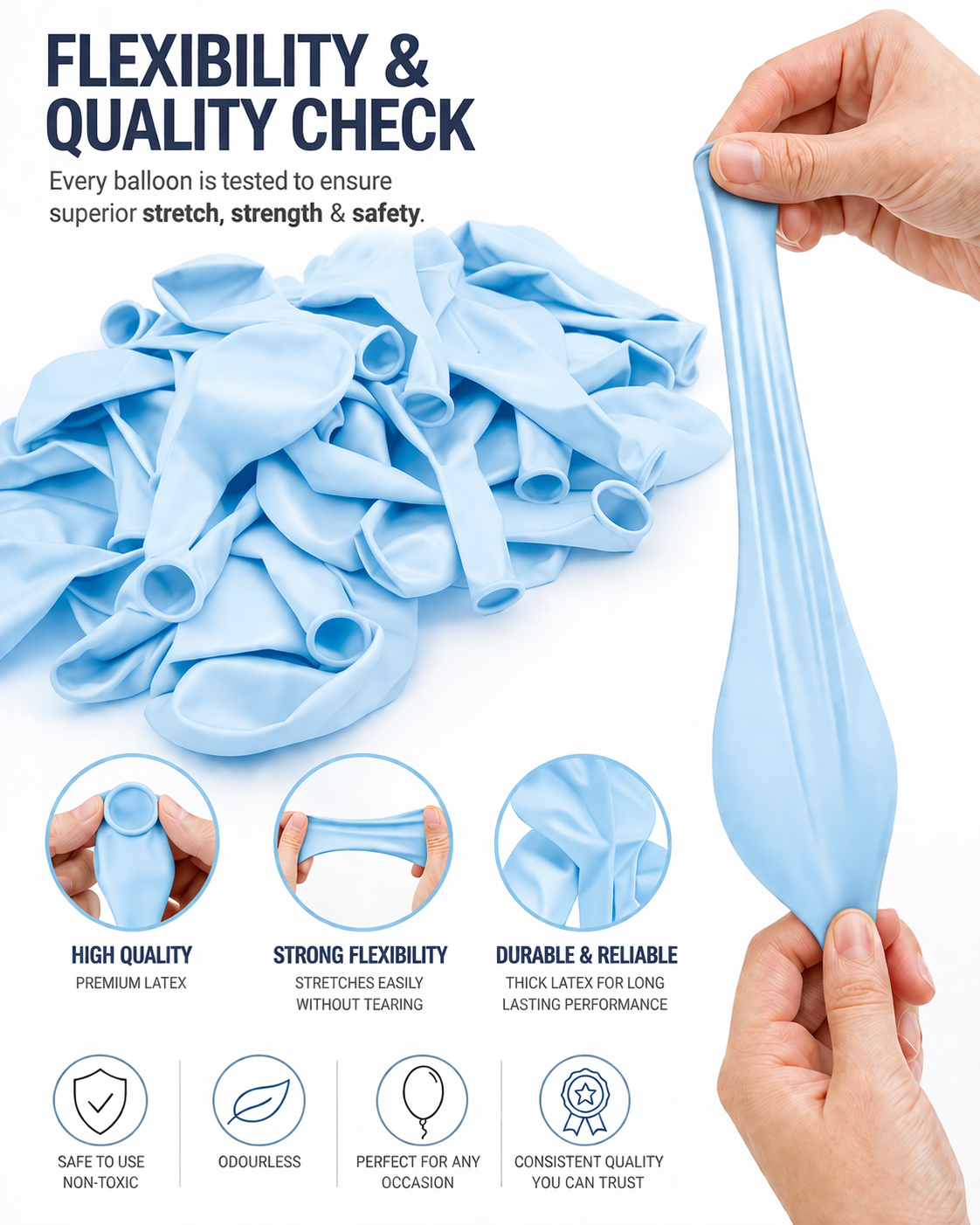 FUNPRO  Blue Pastel Balloons Jar (25 Pcs)