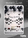 Pinterest Black Luxe Birthday Decoration Kit (60 Pcs) 🎈✨