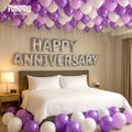 Elegant Purple & White Anniversary Setup