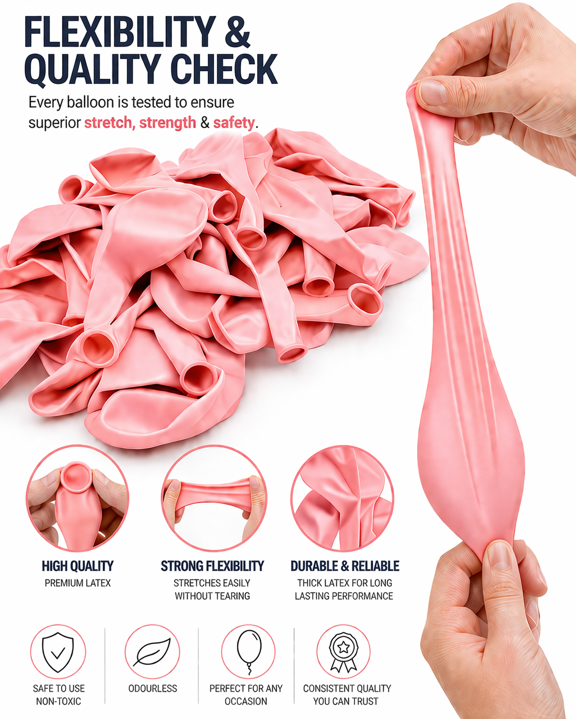 FUNPRO  Red Pastel Balloons Jar (25 Pcs)
