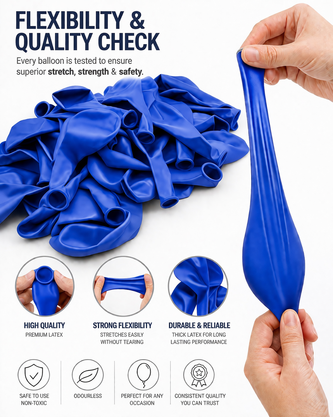 FUNPRO  Blue Poppyy Balloons Jar (25 Pcs)