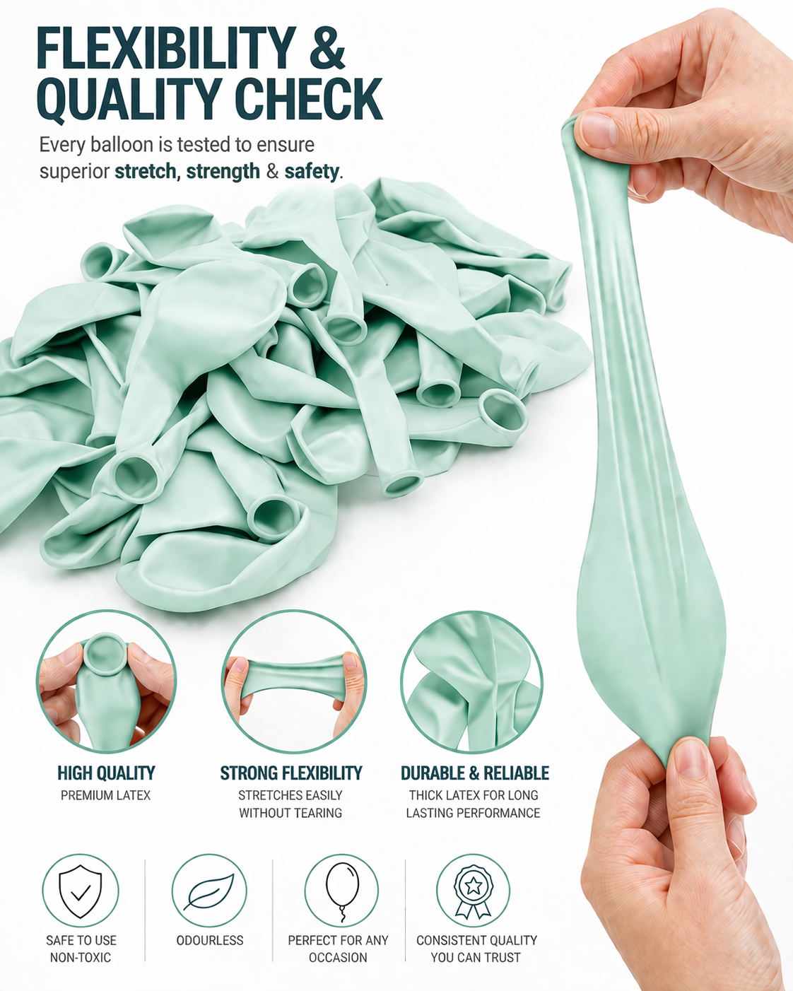 FUNPRO  Green Pastel Balloons Jar (25 Pcs)