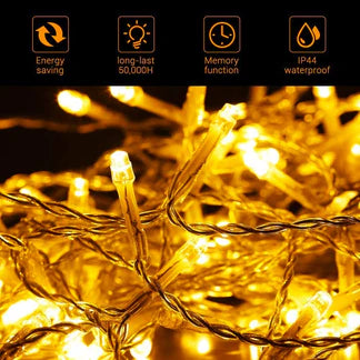 Golden Theme Birthday Decoration Kit – Banner, Balloons & LED Light