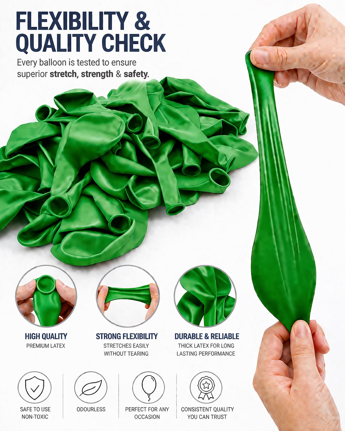 FUNPRO  Green Poppyy Balloons Jar (25 Pcs)
