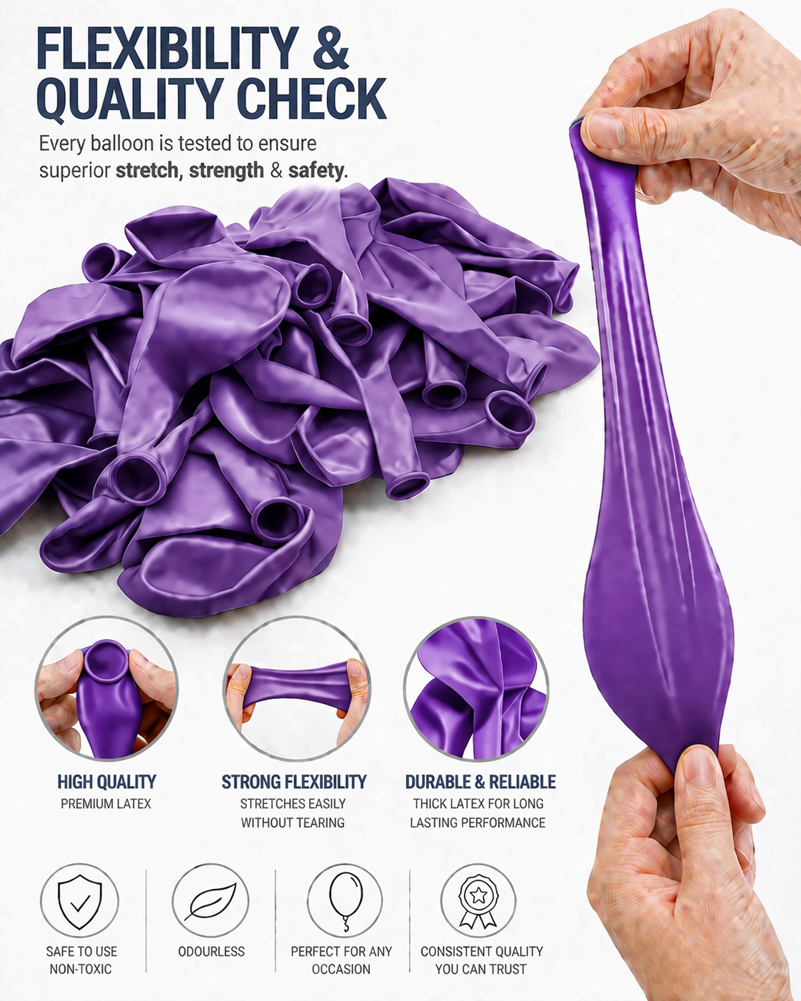 FUNPRO  Purple Poppyy Balloons Jar (25 Pcs)