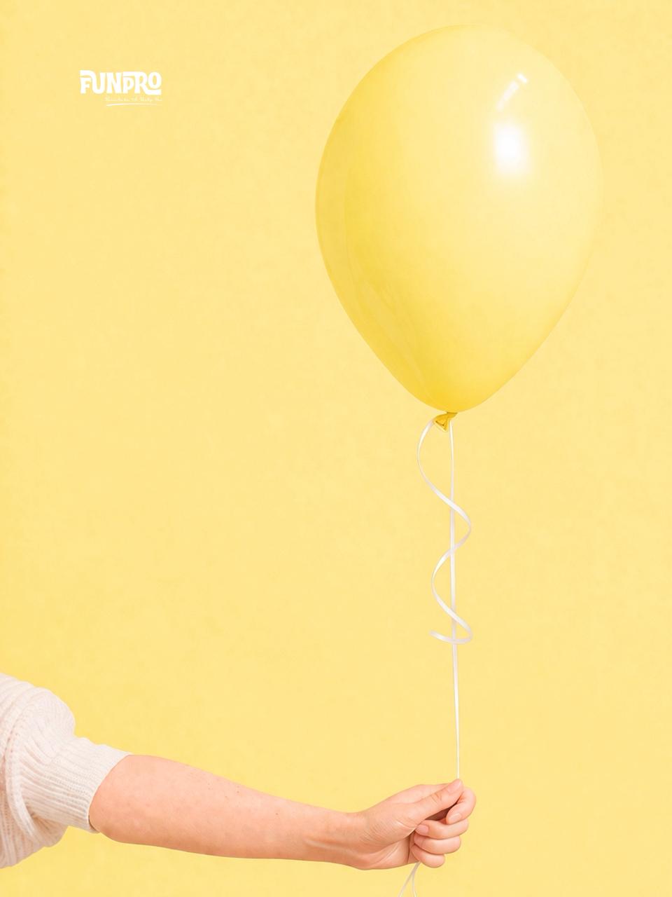 FUNPRO  Yellow Pastel Balloons Jar (25 Pcs)