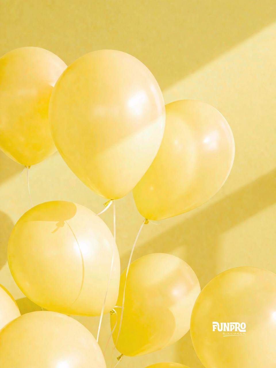 FUNPRO  Yellow Pastel Balloons Jar (25 Pcs)